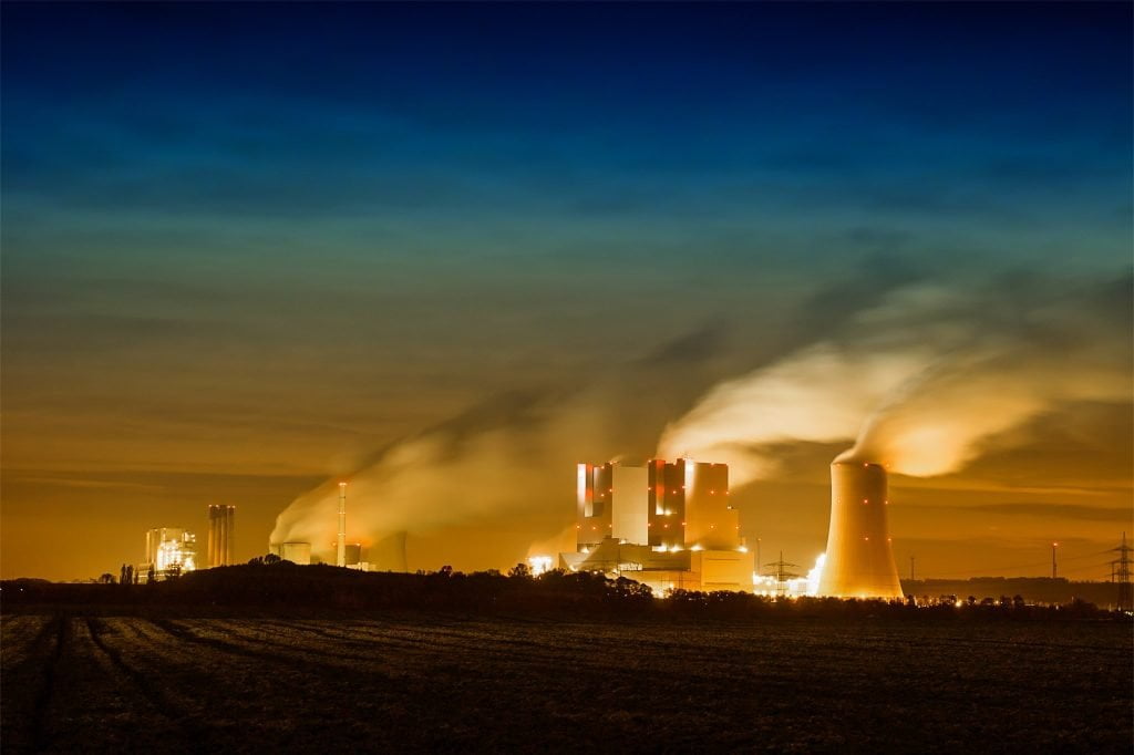 Global uppvärmning, kraftverk släpper ut koldioxid